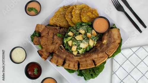 Pork chop with cesar salad