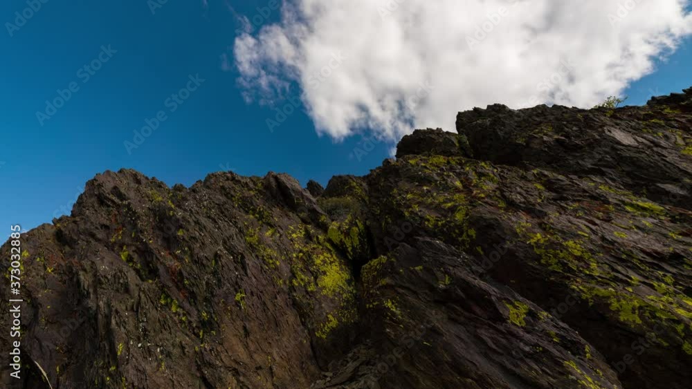 Time lapse tracking shot of rugged rock formation in White Mountain, California Time lapse tracking shot of rugged rock formation in White Mountain, California