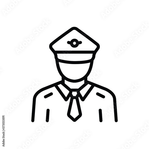 Black line  icon for pilot