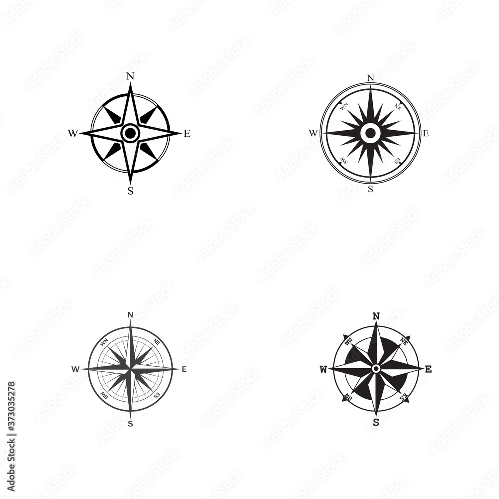 Compass Logo Template vector icon illustration