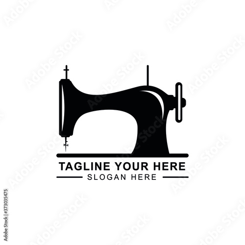 retro tailor logo design. Tailor Shop logo icon. buttons, needle icon.