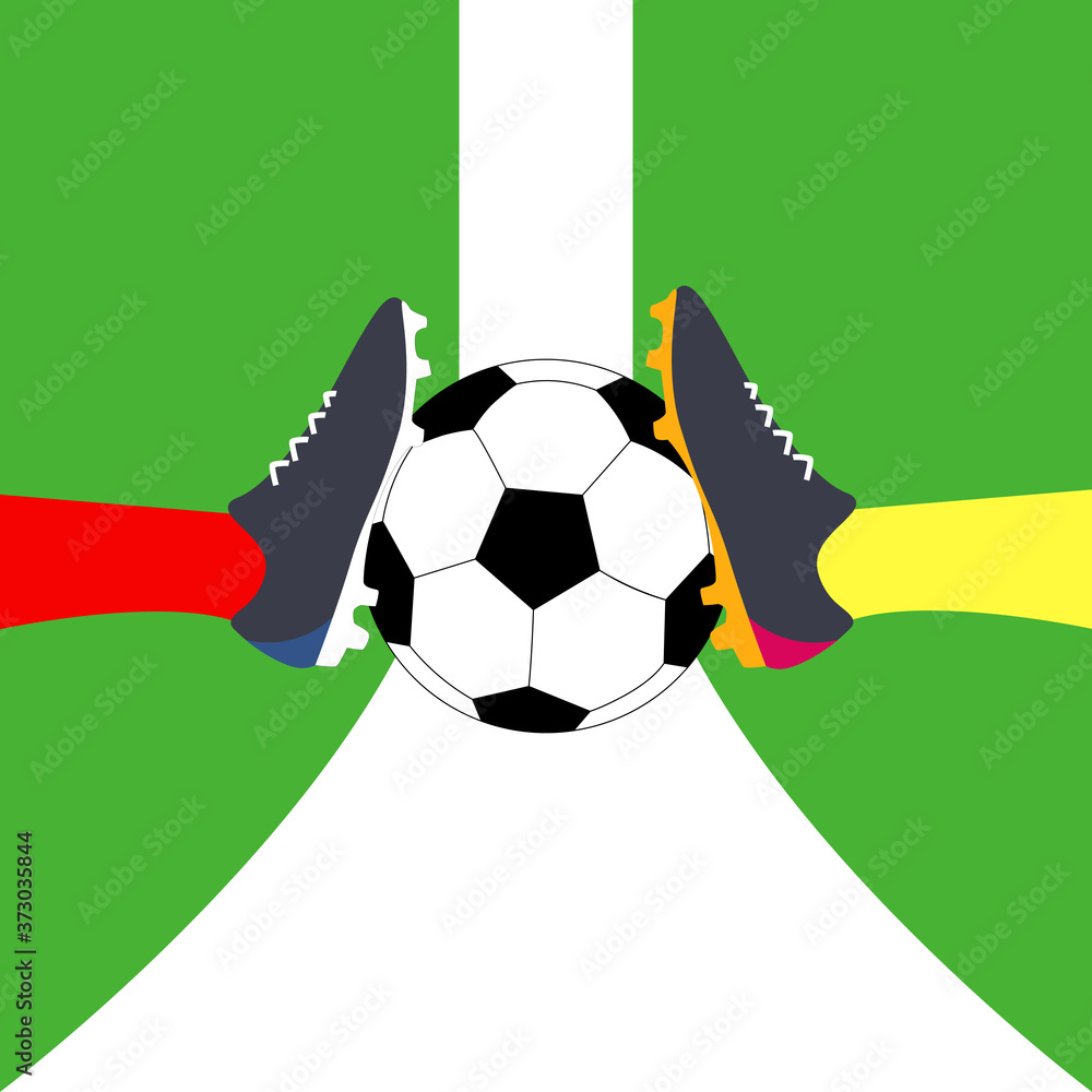 Φωτογραφία soccer game player ball concept football match sport vector illustration foot