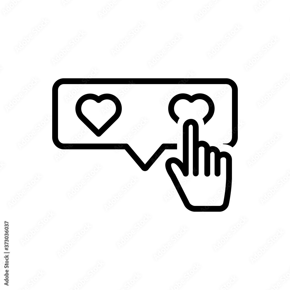 Black line icon for follow Black line icon for follow