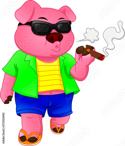 cute pig cartoon photo