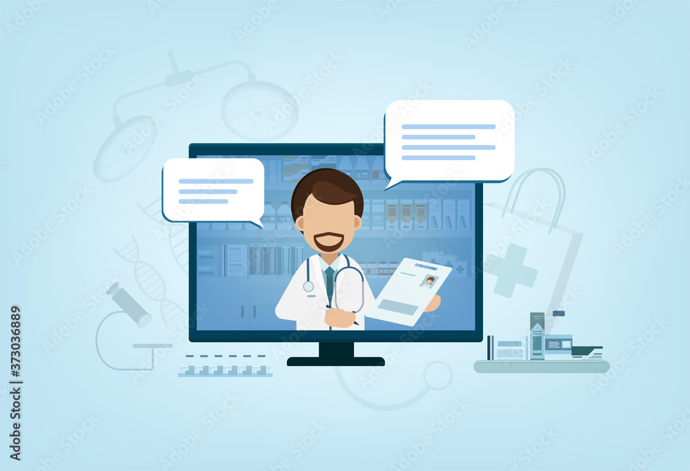 Online Doctor concept Online Doctor concept