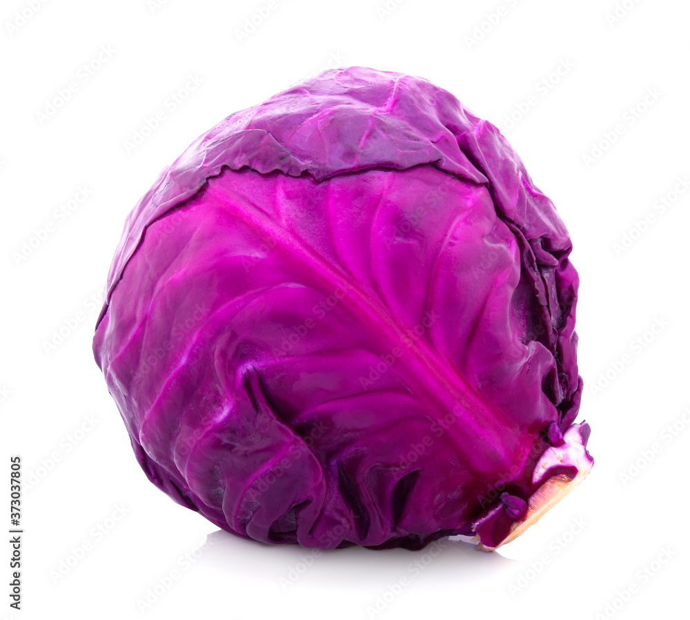 Purple cabbage isolated on white background Purple cabbage isolated on white background