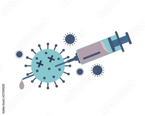 Virus gets stabbed and killed by vaccine