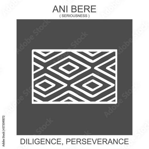 vector icon with african adinkra symbol Ani Bere. Symbol of Diligence and Perseverance