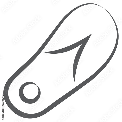 
A casual footwear with two stripes characterizing flip flops vector  
