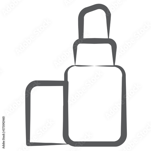 
Ladies lipstick vector in line design 

