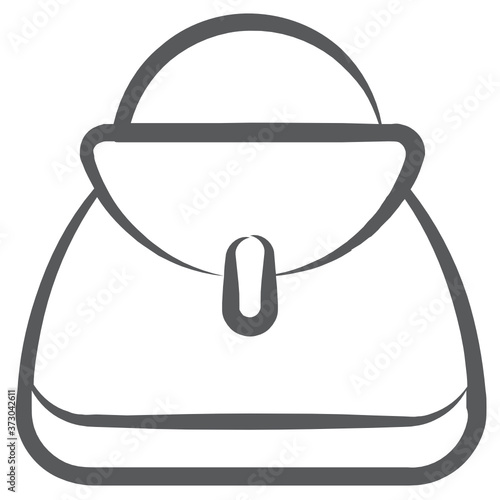 
A women bag, handbag icon in line vector
