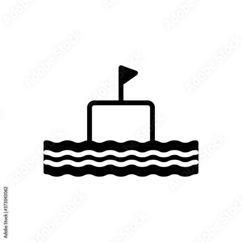 Black solid icon for float
