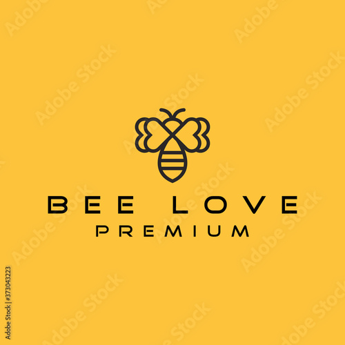 Bee love logo template