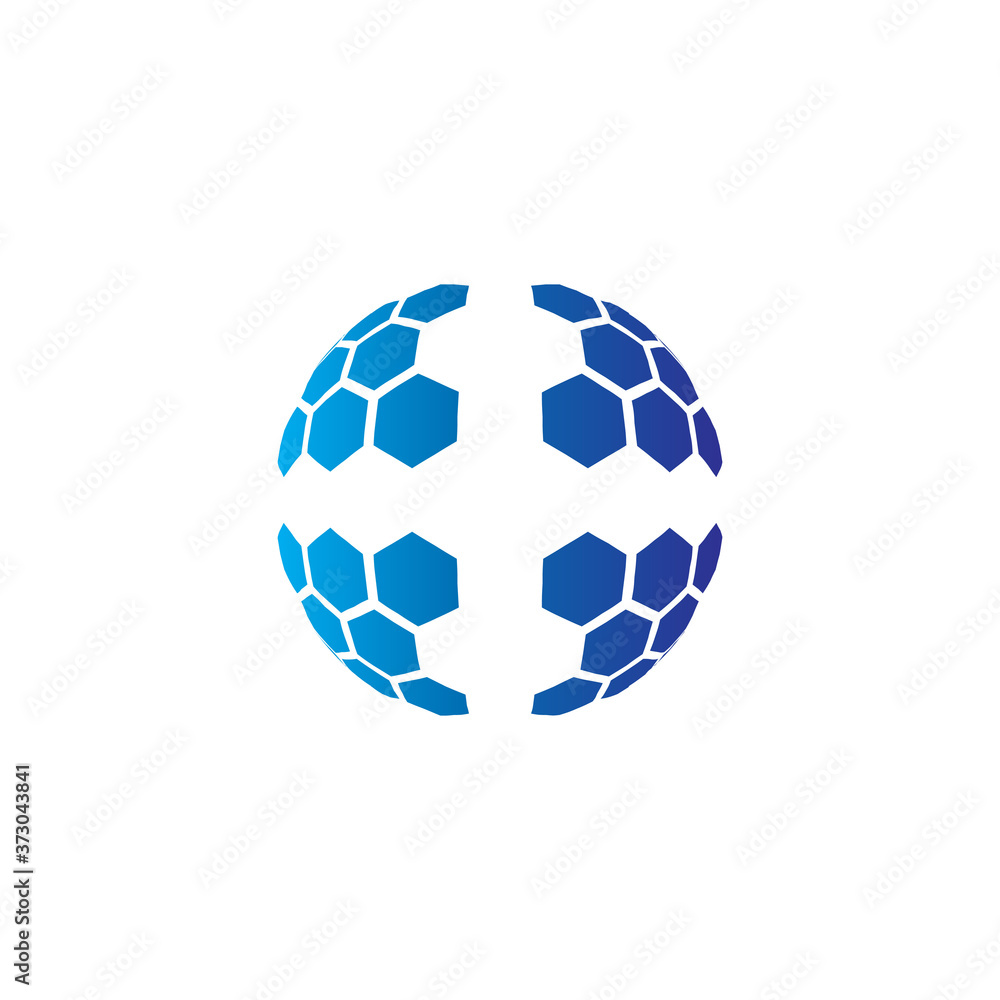 hexagon circle tech logo vector hexagon circle tech logo vector