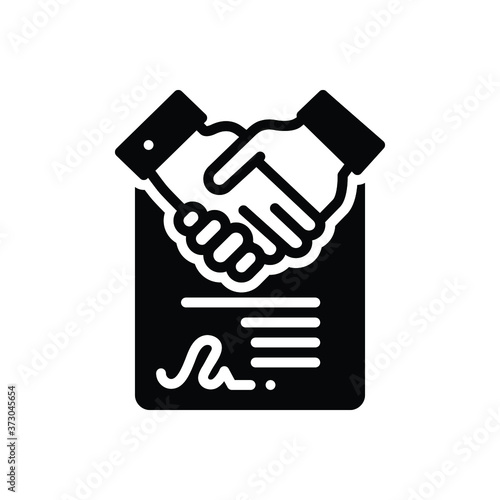 Black solid  icon for consensus 