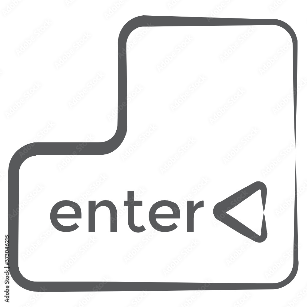 Enter Button vector, keyboard button in modern linear style
Enter Button vector, keyboard button in modern linear style