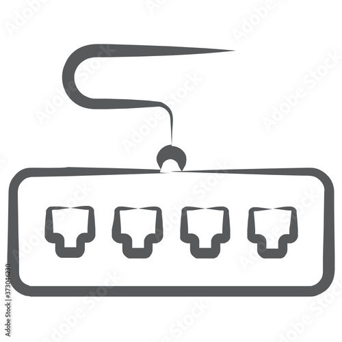 
Treney vector of ethernet hub, modem in editable style 
