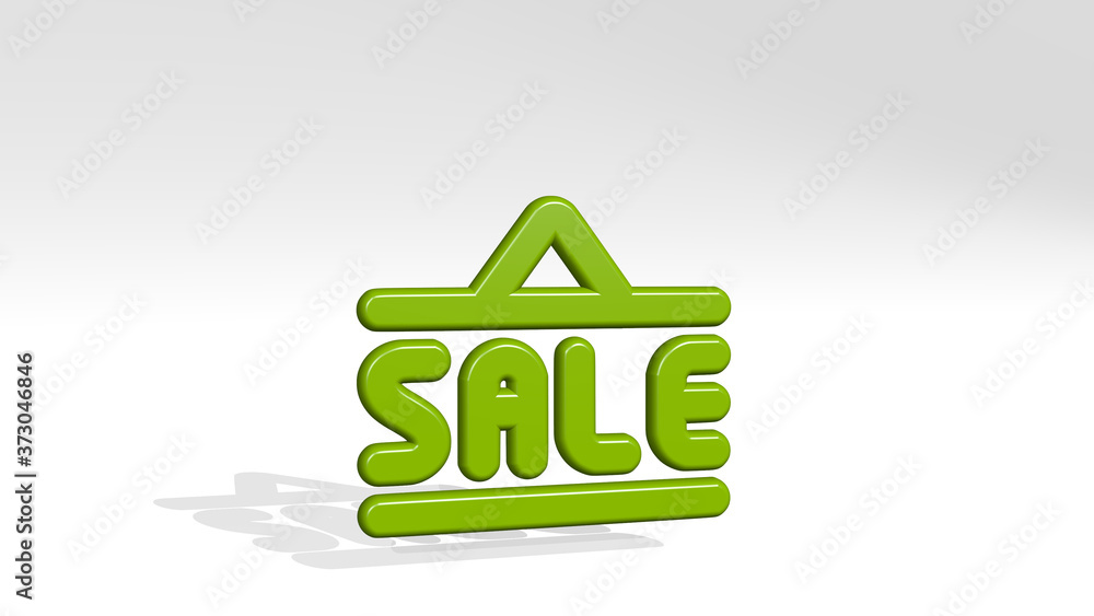 real estate sign board sale 3D icon casting shadow, 3D illustration real estate sign board sale 3D icon casting shadow, 3D illustration