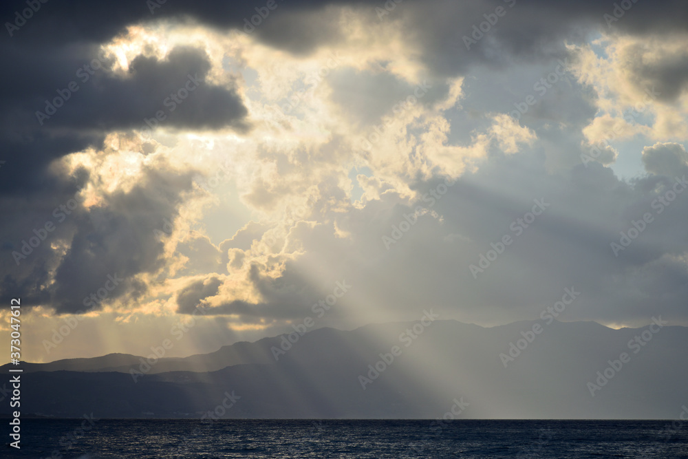 Sunset at Mediterranean sea