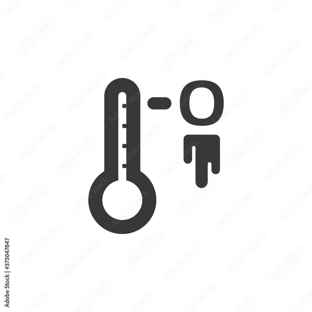 Frozen thermometer. Isolated icon. Weather vector illustration Frozen thermometer. Isolated icon. Weather vector illustration