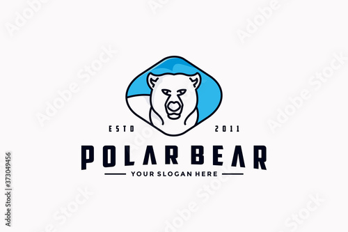 Polar Bear Logo Design vector