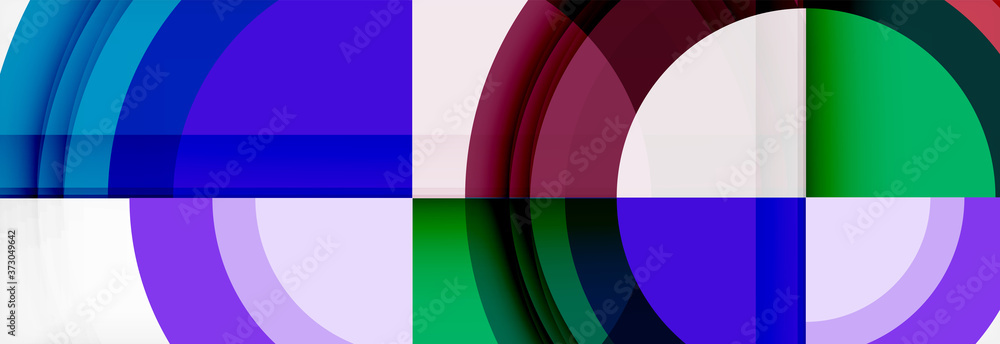 Round shapes, triangles and circles. Modern abstract background Round shapes, triangles and circles. Modern abstract background