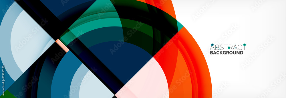Round shapes, triangles and circles. Modern abstract background Round shapes, triangles and circles. Modern abstract background