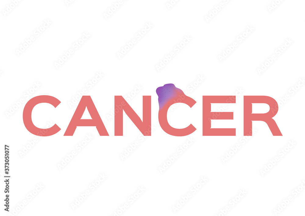 cancer cell logo and icon vector on white background cancer cell logo and icon vector on white background