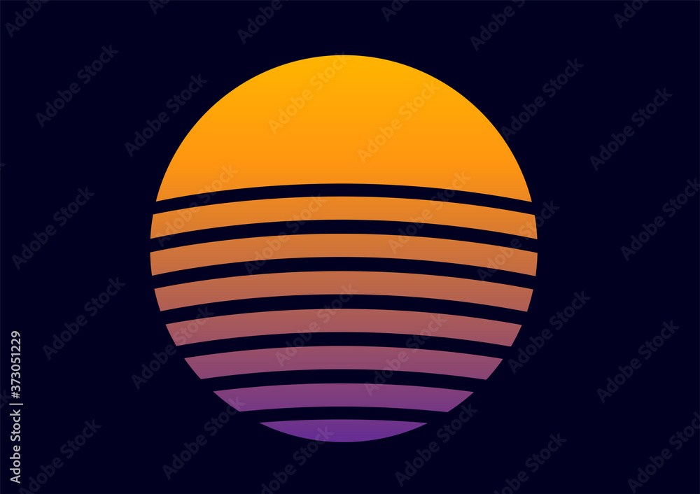 Sun and sunset logo icon