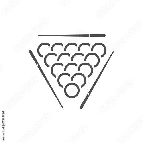 Billiards logo design vector. Sport labels for poolroom. Billiards club logo template.