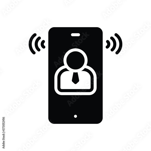 Black solid  icon for speech 