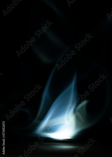 A somke like a flame with dark background