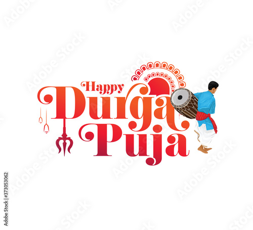 Happy Durga Puja Wish Greeting Background