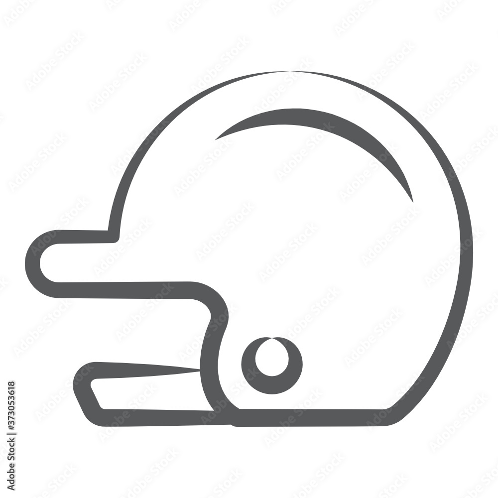 Sports helmet in line icon designed with brushstroke
Sports helmet in line icon designed with brushstroke