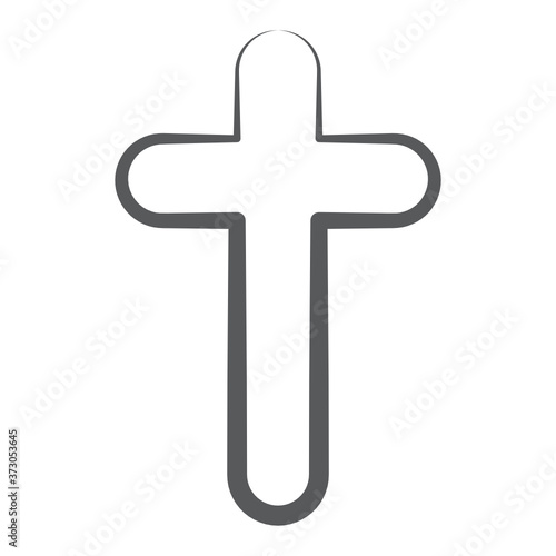 
A vector style of christian cross, editable brushstroke design

