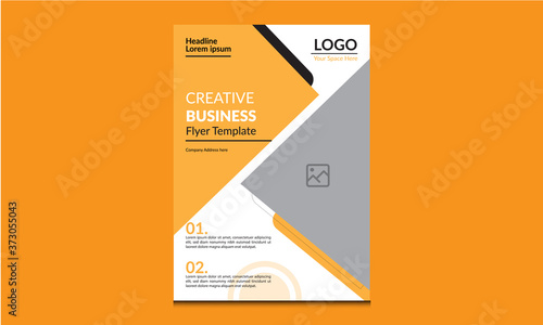 Stylish creative business flyer template design
