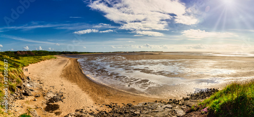 Panoramic view of The Duddon Estuary during a sunny day photo