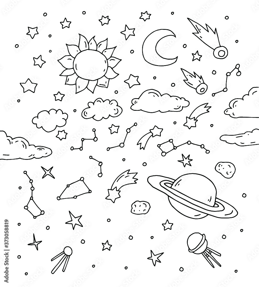 Stockvektorbilden Vector illustration of Doodle cute for kid, Hand