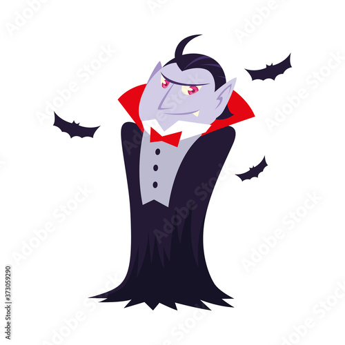 Halloween vampire cartoon vector design