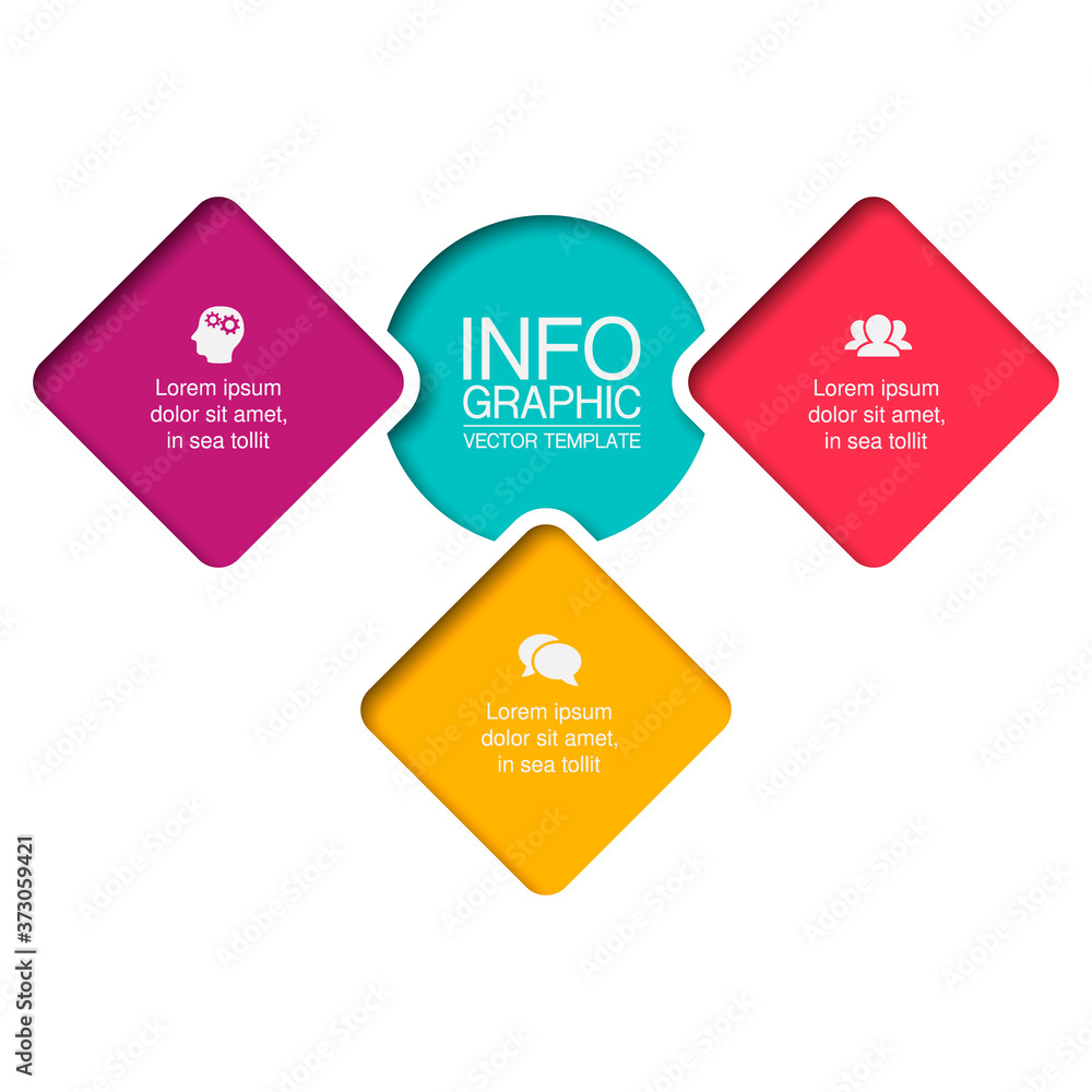 Vector infographic template with 3 steps or options. Data presentation, business concept design for web, brochure, diagram. Vector infographic template with 3 steps or options. Data presentation, business concept design for web, brochure, diagram.