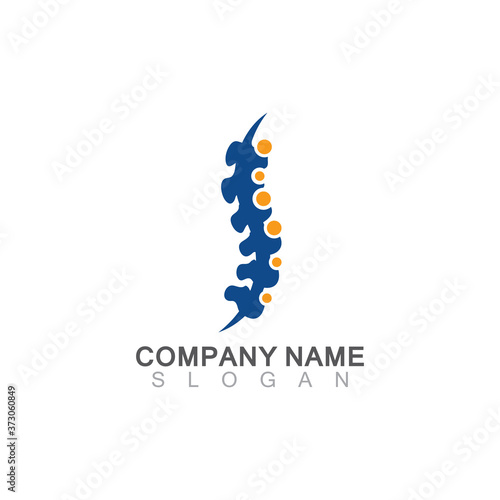 Spine chiropractic Care logo designs concept  Backbone Logo template