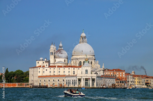 Basilica di Santa Maria della Salute on Punta della Dogana in Venice, Italy