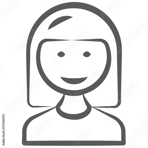  Female avatar line icon 