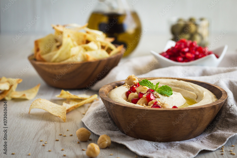 Homemade Hummus with Pomegranate Seeds Homemade Hummus with Pomegranate Seeds
