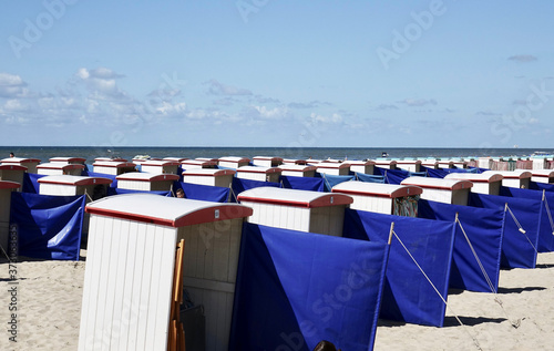 Netherlands. Beach huts at Katwijk