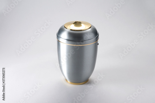 Cremation Urn for Ashes isolated photo