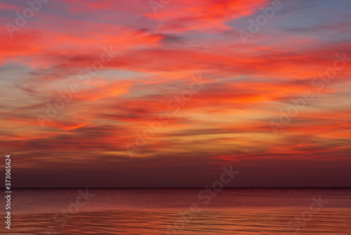Fototapeta Naklejka Na Ścianę i Meble -  sunset colors after the sun goes beyond the horizon