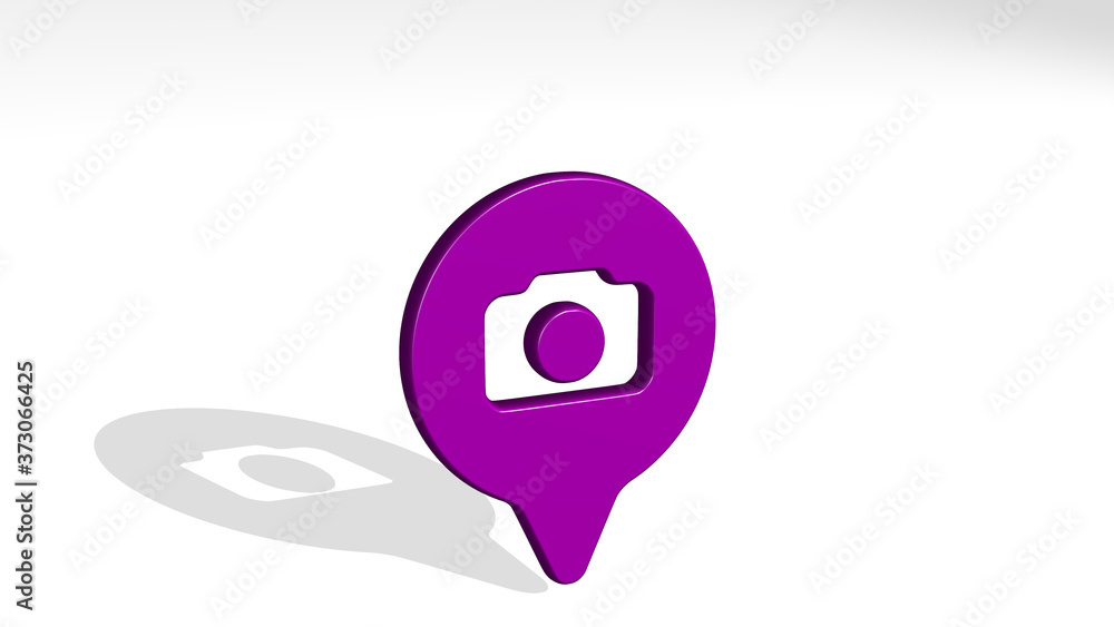 style one pin photography 3D icon casting shadow, 3D illustration style one pin photography 3D icon casting shadow, 3D illustration