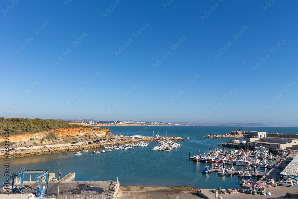 Harbour at Cabo Roche in Andalusia, Spain. Harbour at Cabo Roche in Andalusia, Spain.