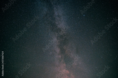 milky way galaxy visible on a night sky 